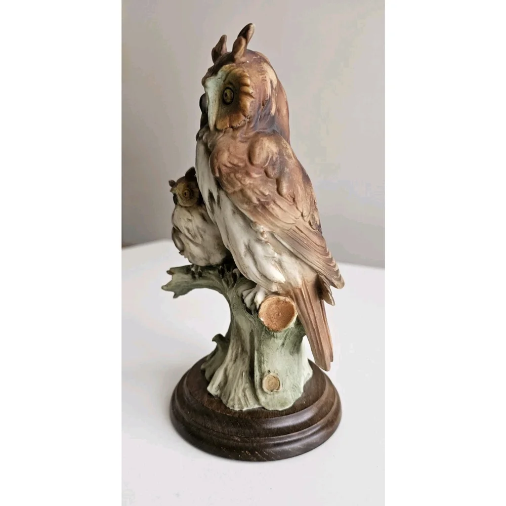 Giuseppe Armani Owl & Owlet Figurine Capodimonte Style Italy – Vintage Porcelain - Picture 8 of 16